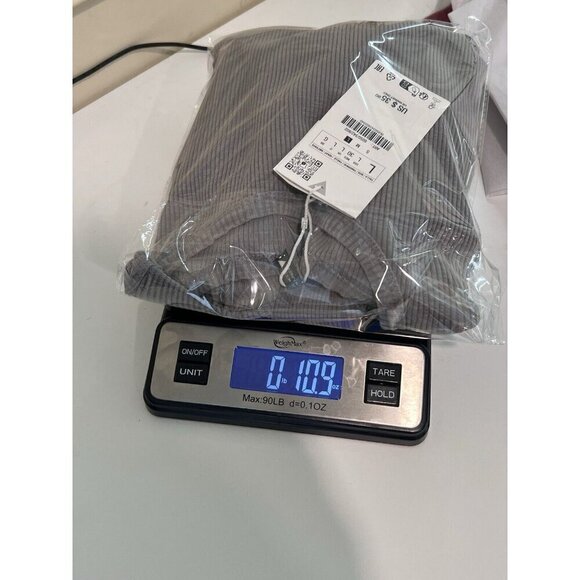 Zara Ribbed Cropped Long Sleeve Shirt New Large Grey Boho Flirty Staple Warm - Picture 7 of 7